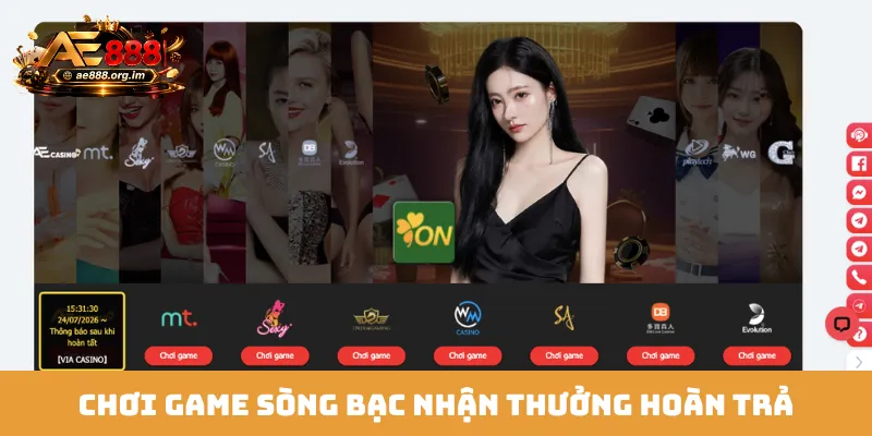 Chơi game sòng bạc nhận thưởng hoàn trả